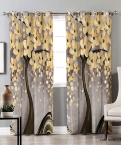 پرده پانچ اتاق خواب مدل درخت