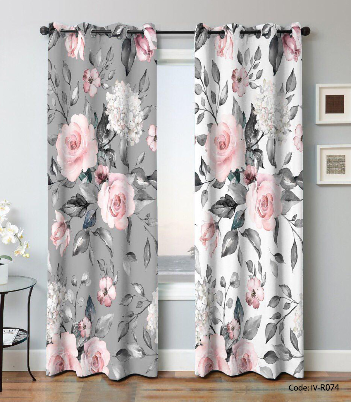 پرده پانچی خواب و پذیرایی مدل ناربن