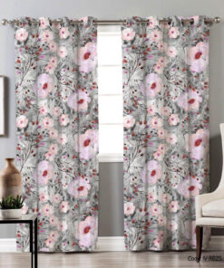 پرده پانچ دو تکه مدل لاله