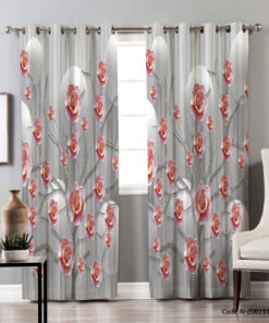 پرده پانچ دو تکه اتاق خواب مدل شیدا