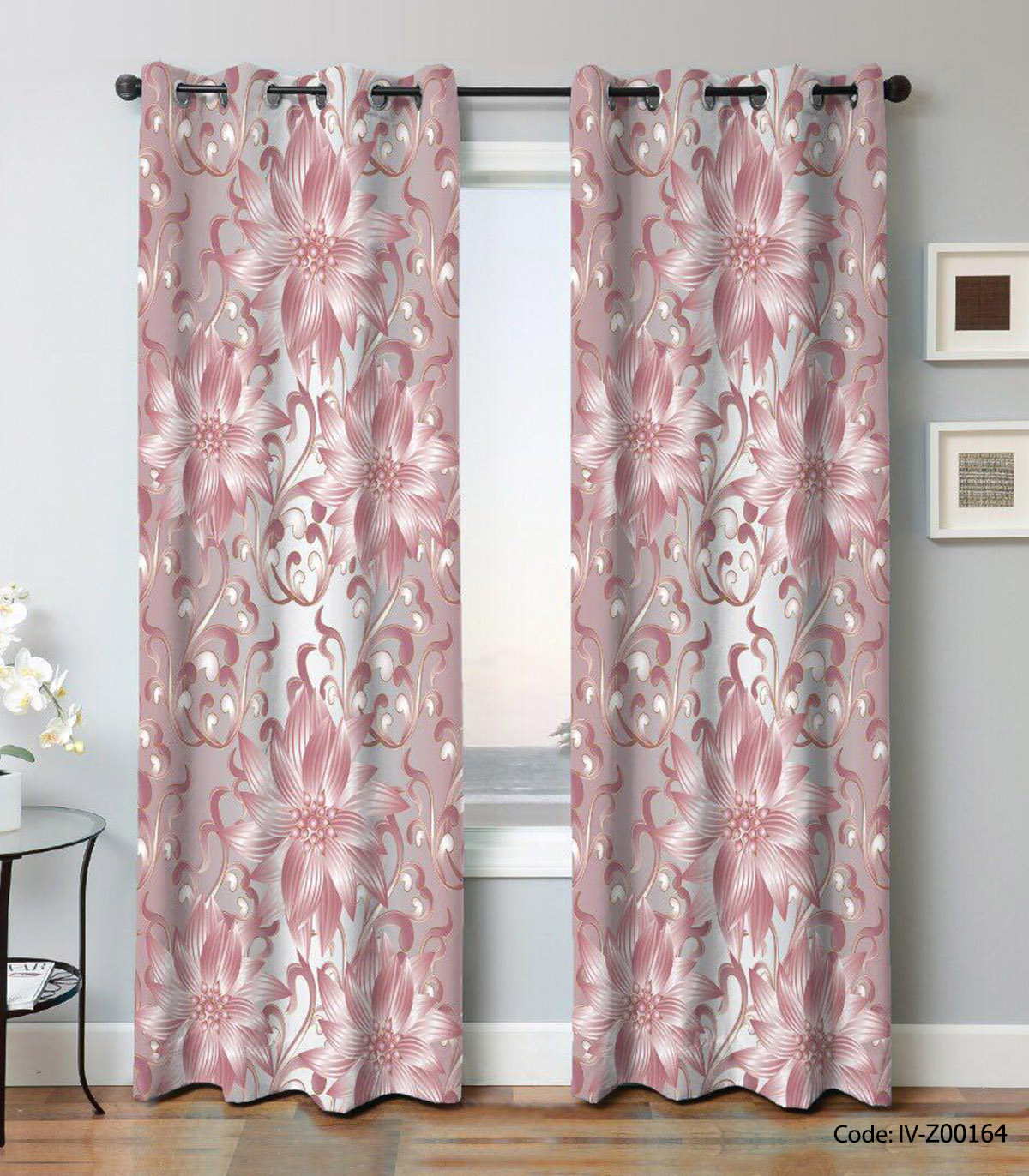 پرده پانچ 2 تکه اتاق خواب مدل یاس