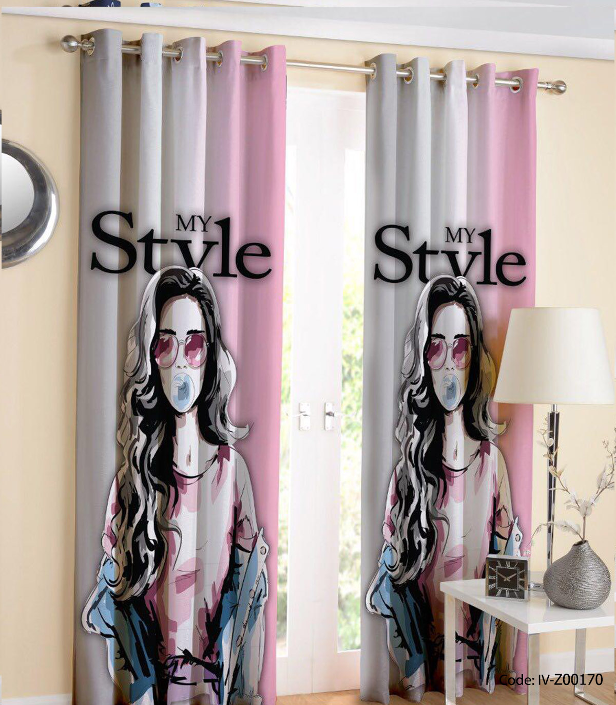 پرده پانچ 2 تکه اتاق نوجوان مدل MY STYLE 4