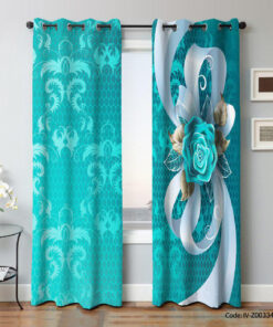 پرده پانچی دو تکه اتاق خواب مدل گیتی