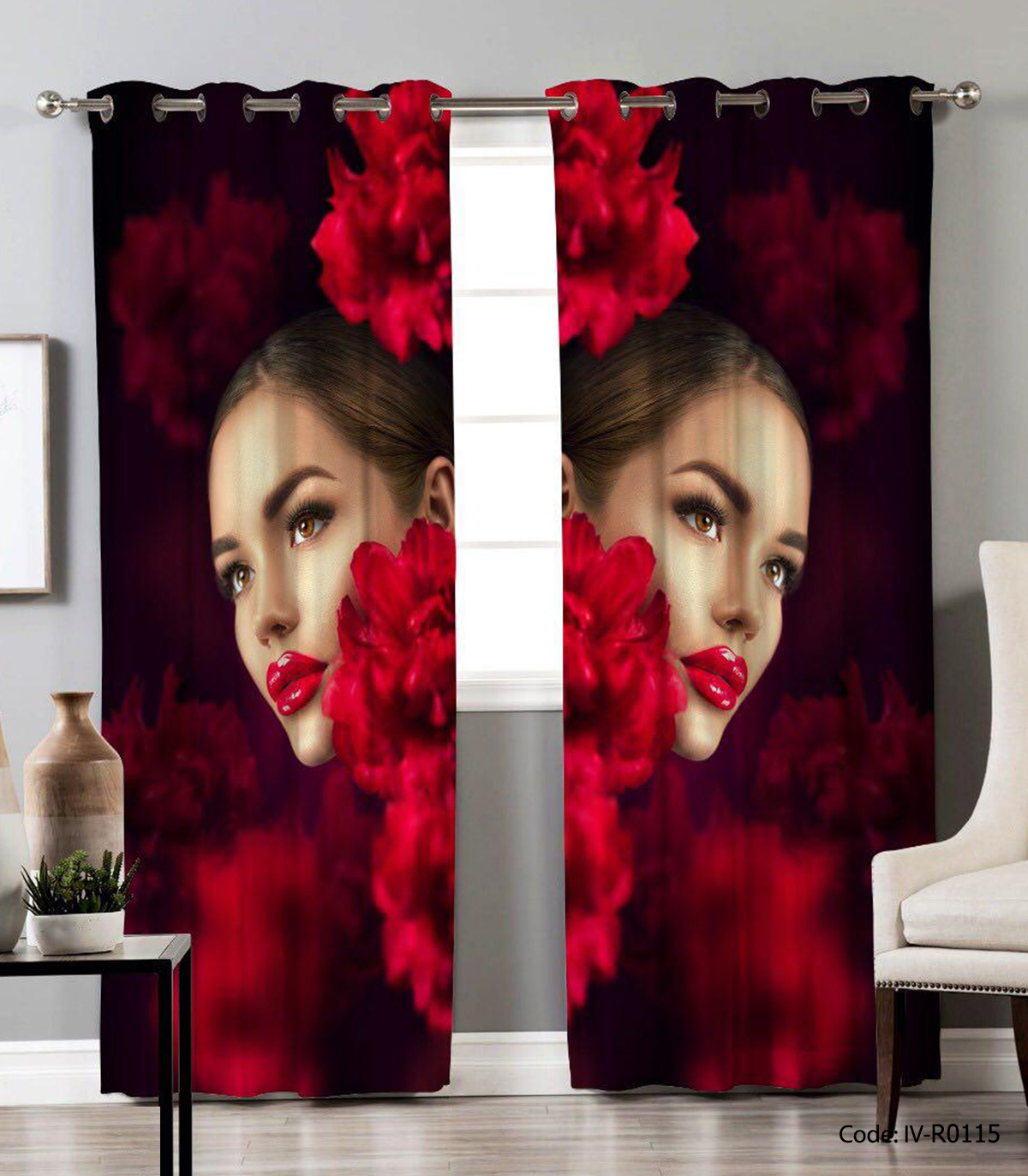 پرده پانچی مناسب آرایشگاه مدل شراره