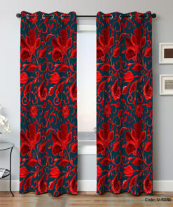 پرده پانچی سالن پذیرایی مدل نهال