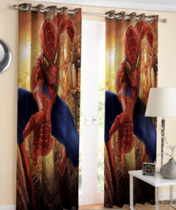 پرده پانچی پسرانه مدل مرد عنکبوتی