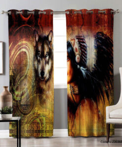 پرده پانچ اتاق خواب مدل سرخ پوست