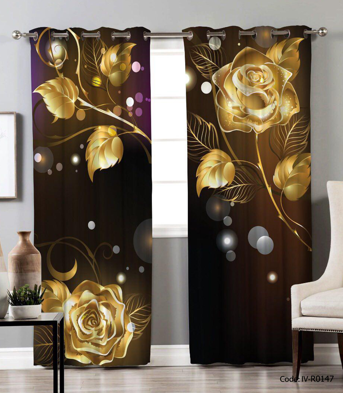 پرده پانچی اتاق پذیرایی مدل 0147