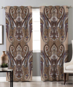 پرده پانچی اتاق پذیرایی دو تکه مدل لرستان