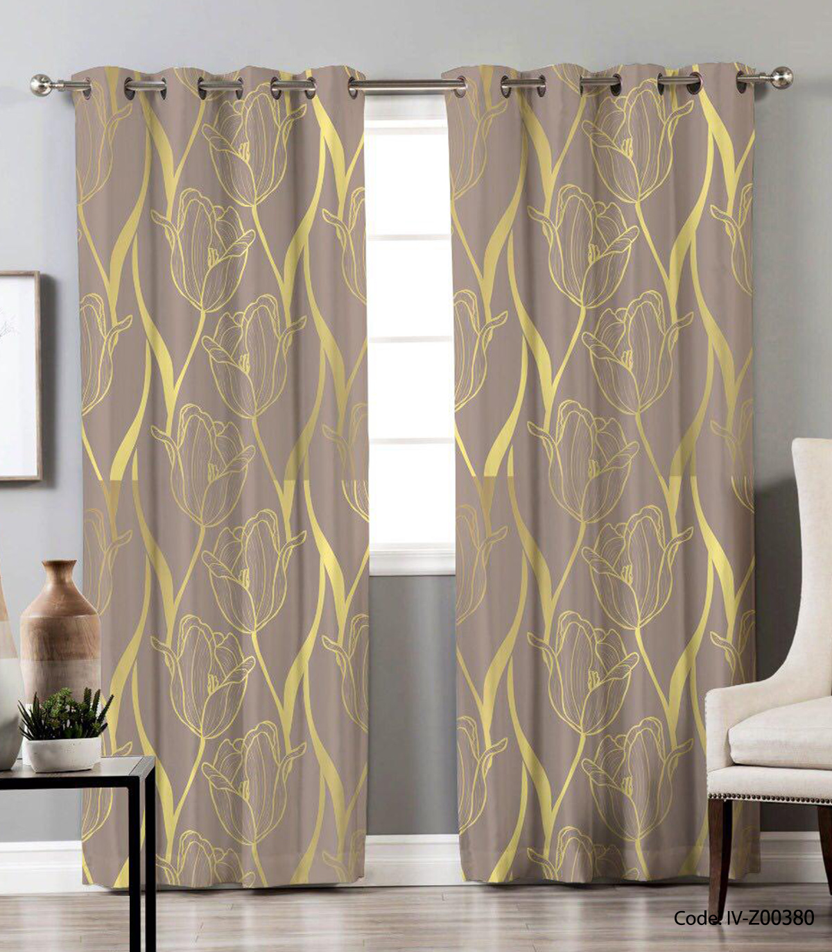 پرده پانچ اتاق پذیرایی دو تکه مدل ناهید