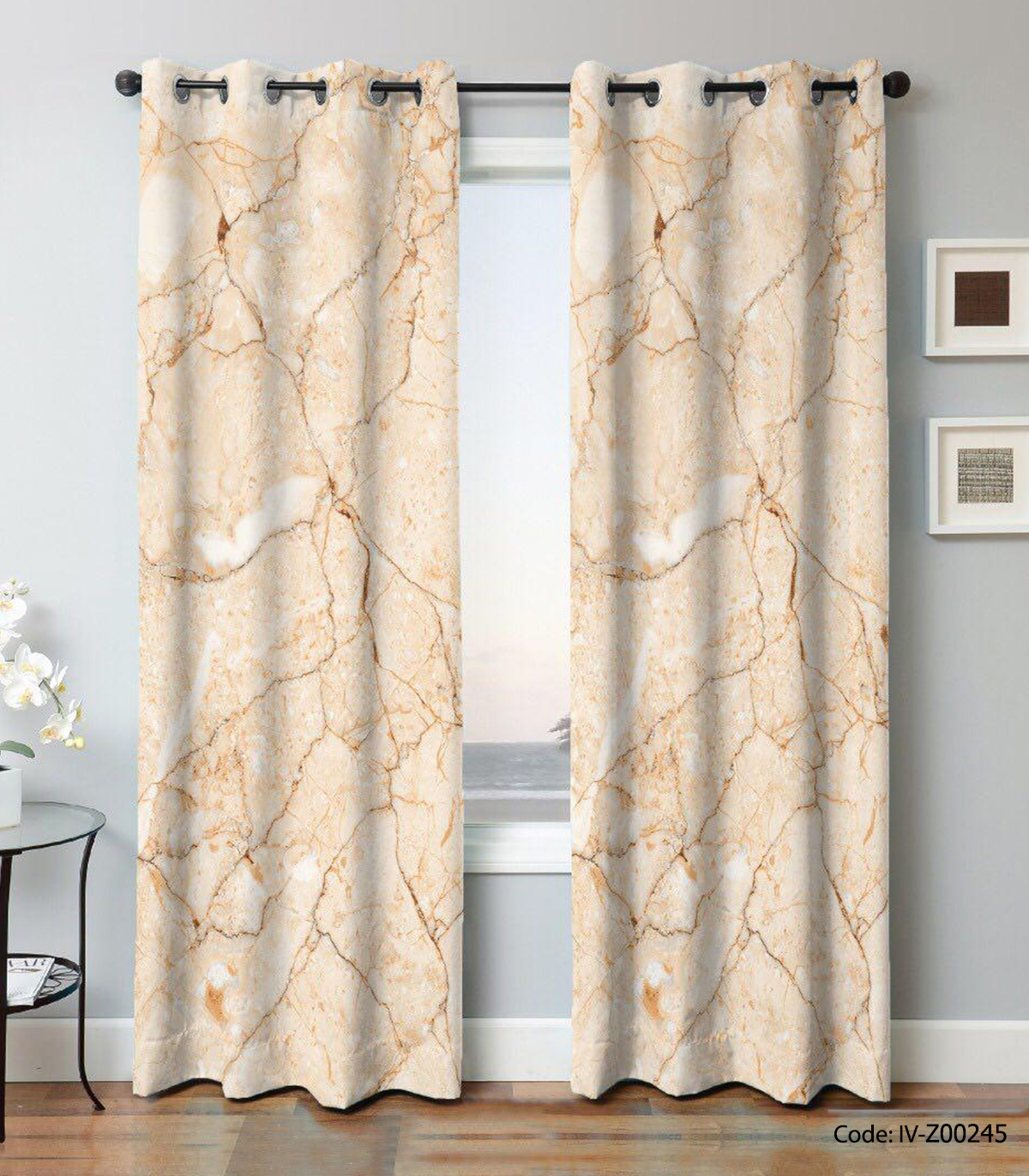 پرده پانچ سالن پذیرایی مدل کوه