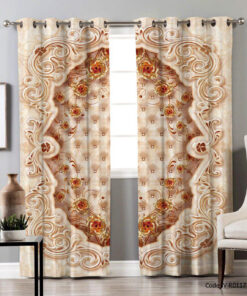 پرده پانچ دو تکه سالن پذیرایی مدل مرو