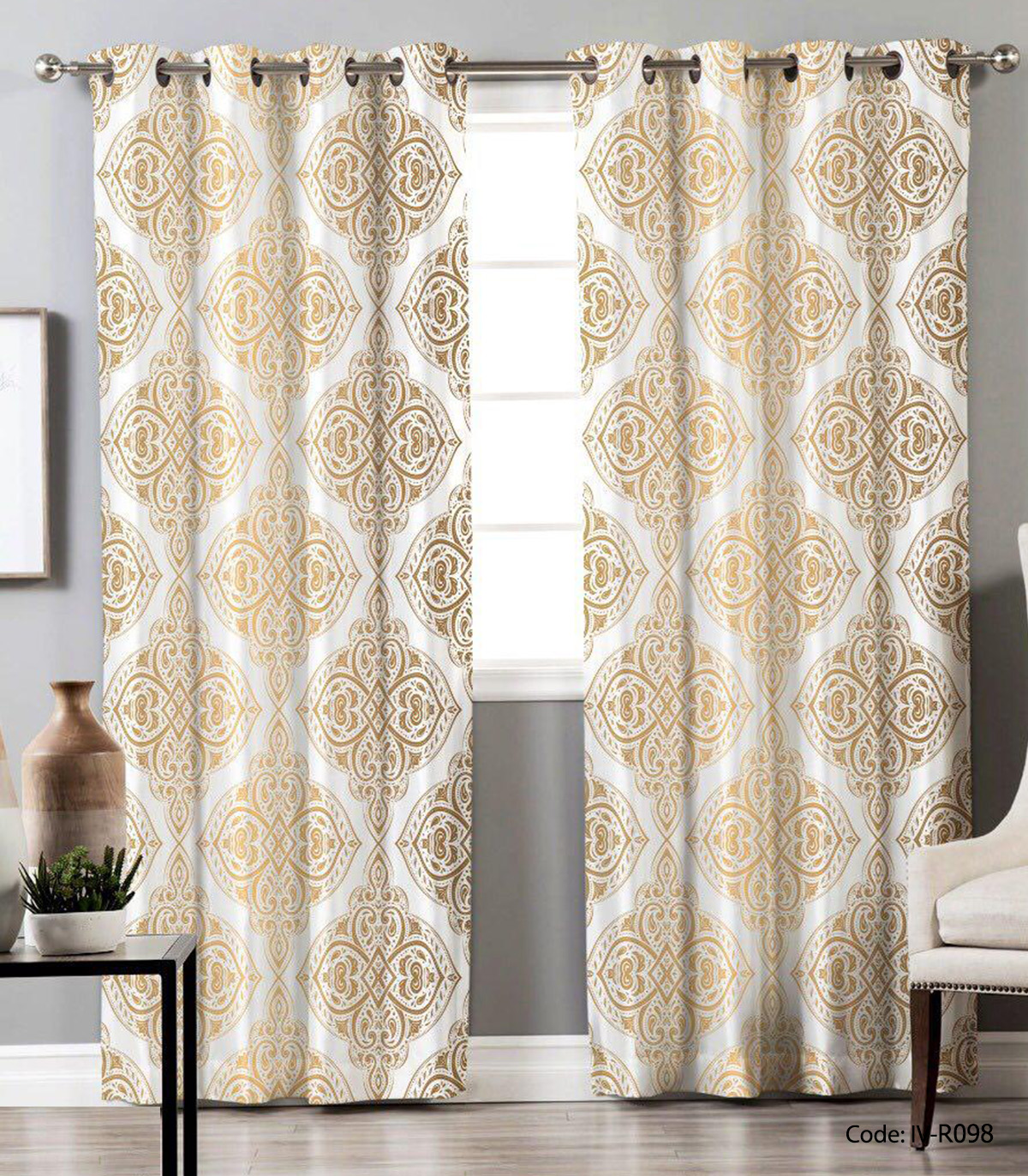 پرده پانچ سالن پذیرایی مدل بخارا