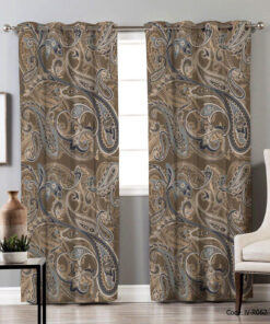 پرده پانچی دو تکه اتاق پذیرایی مدل منار جنبان