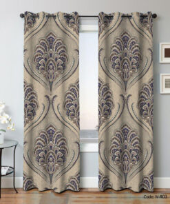 پرده پانچی اتاق پذیرایی دو تکه مدل سلطنتی