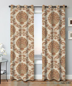 پرده پانچی سالن پذیرایی دو تکه مدل کاخ