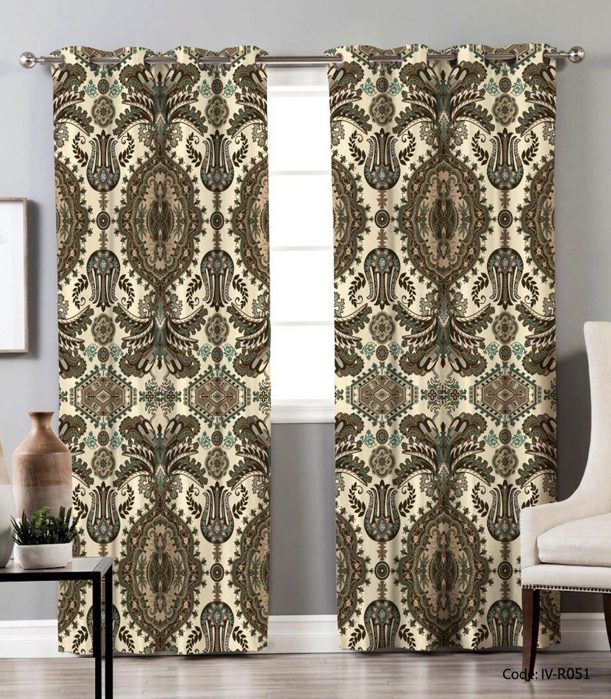 پرده پانچ اتاق پذیرایی مدل سولماز