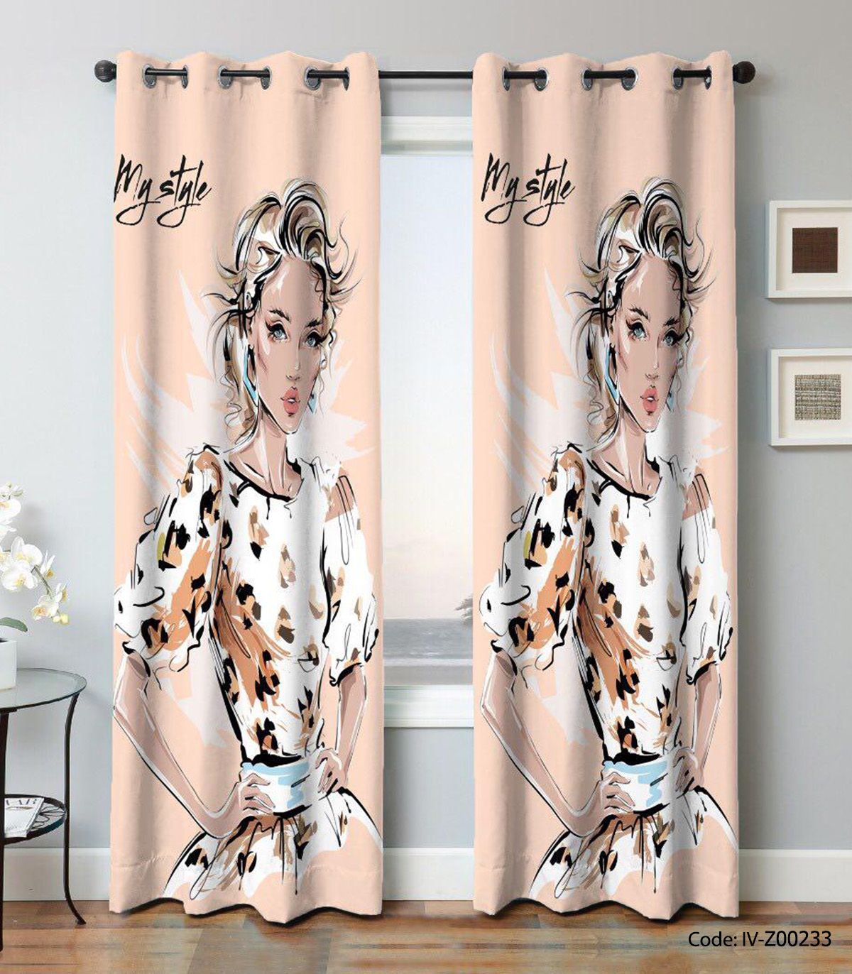 پرده پانچی دخترانه مدل MY STYLE 5