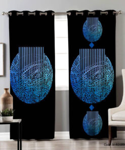 پرده پانچی 2 تکه اتاق خواب مدل بلغار