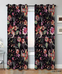 پرده پانچی اتاق خواب 2 تکه مدل بهشت برین