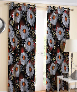 پرده پانچی 2 تکه اتاق خواب مدل سالومه