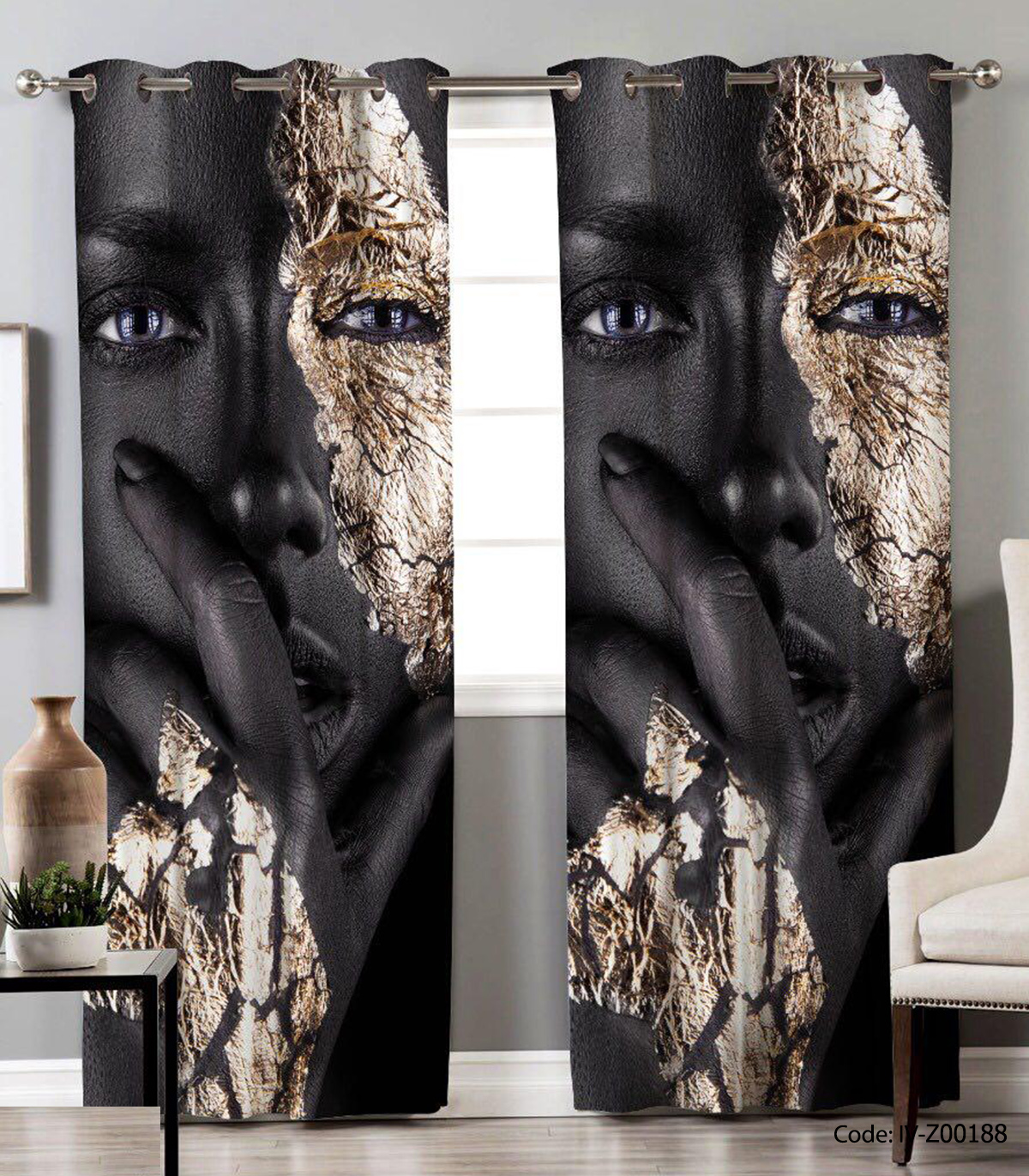 پرده پانچ سالن ارایشگاه مدل لاریسا