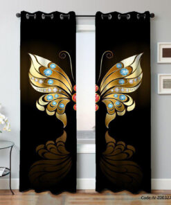 پرده پانچ سالن پذیرایی مدل شاپرک