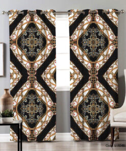 پرده پانچی 2 تکه اتاق پذیرایی مدل کوبا