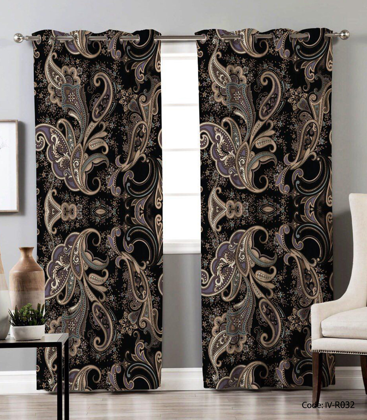 پرده پانچی سالن پذیرایی مدل نوبندگان