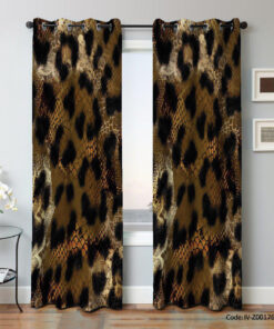 پرده پانچ سالن پذیرایی 2 تکه مدل پوست ماری