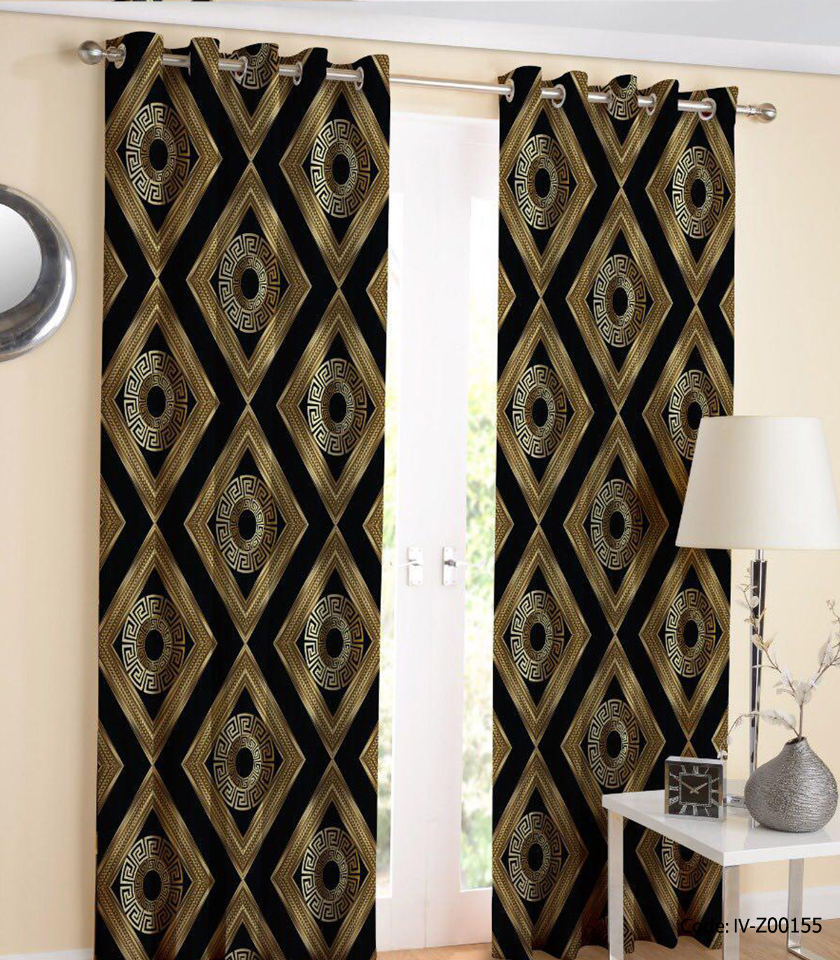 پرده پانچی اتاق پذیرایی مدل هلاورد