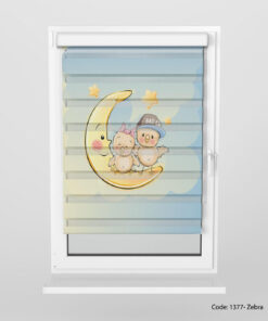 پرده زبرا اتاق کودک دخترانه و پسرانه مدل BAD CHICKEN