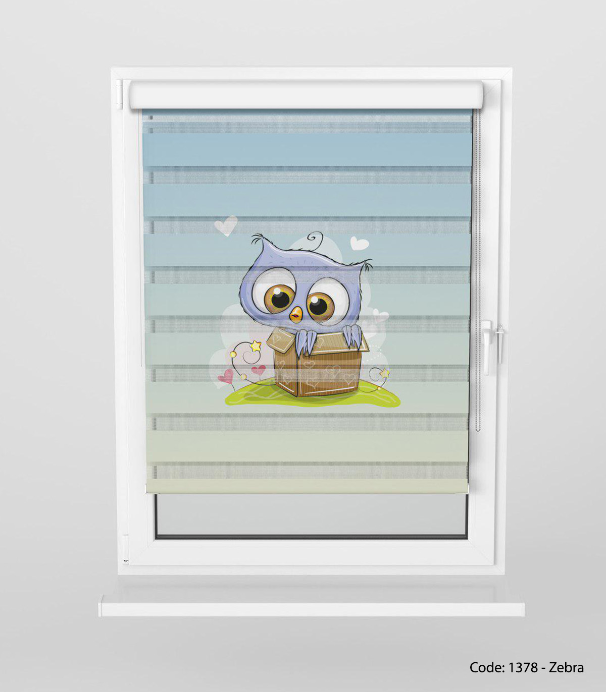 پرده زبرا مناسب سیمونی مدل BLUE OWL