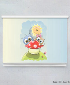 پرده شید بالارو اتاق کودک مدل MUSHROOM