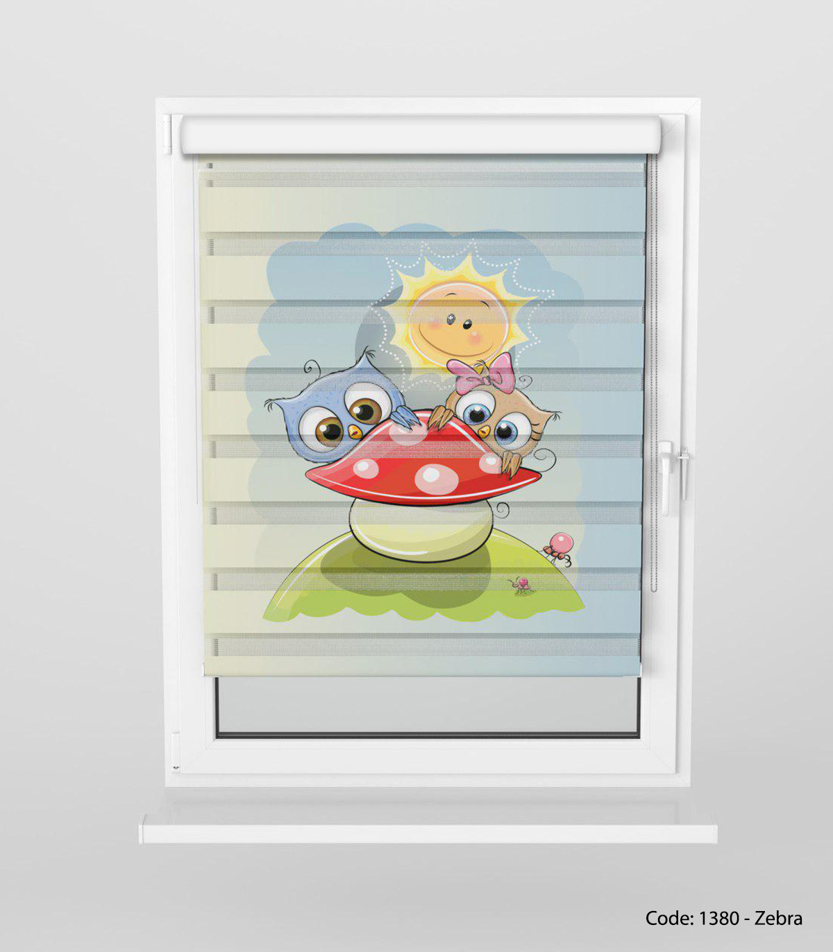 پرده زبرا اتاق کودک مدل MUSHROOM