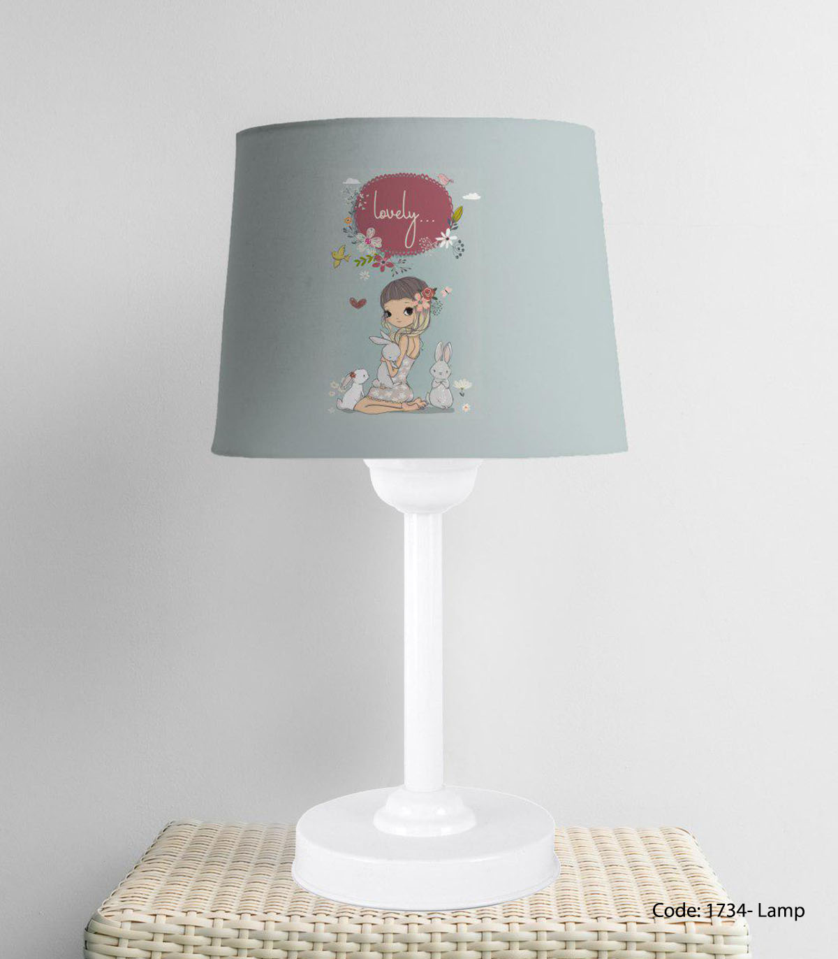 آباژور اتاق کودک دخترانه مدل LOVELY