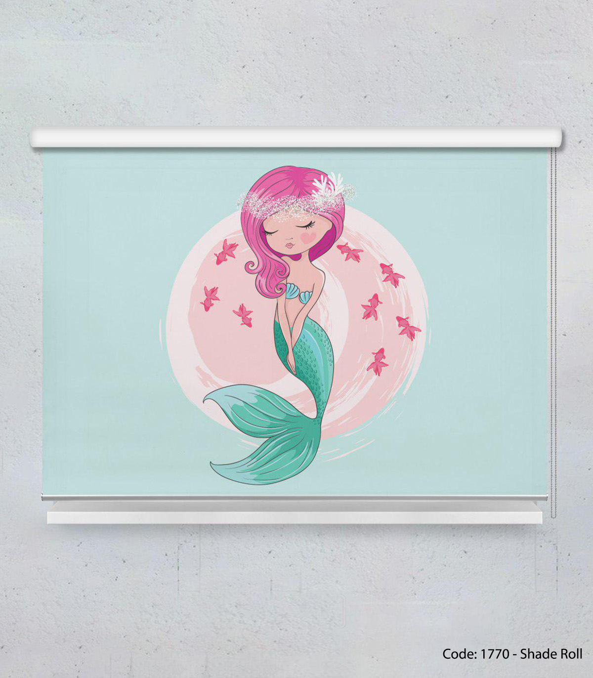 پرده شید بالارو کودکانه مدل پری دریایی