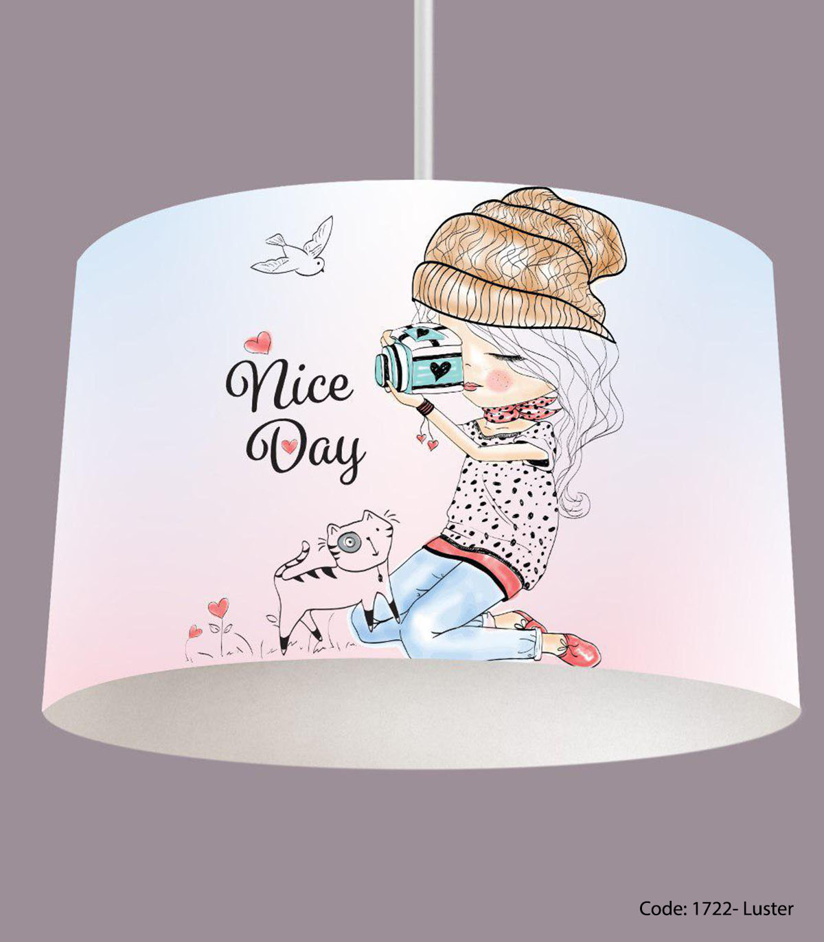 لوستر آباژوری اتاق کودک دخترانه مدل PHOTOGRAPHER