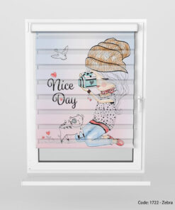 پرده زبرا اتاق کودک دخترانه مدل PHOTOGRAPHER