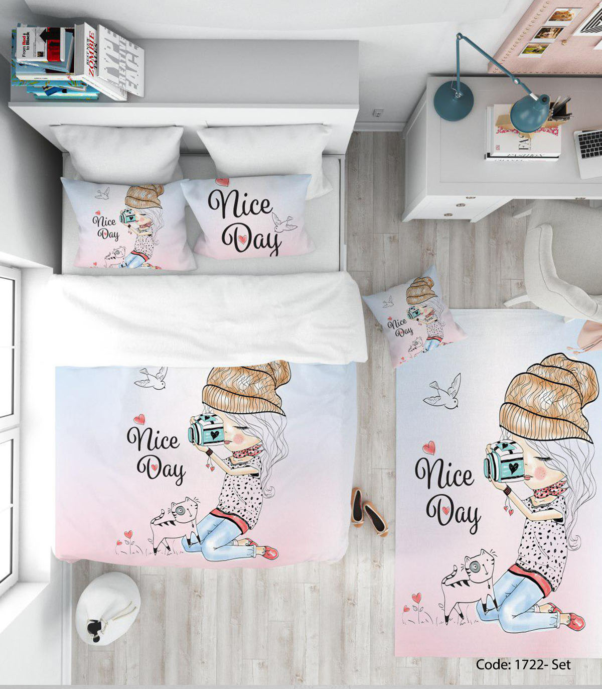 ست روتختی اتاق کودک دخترانه مدل PHOTOGRAPHER