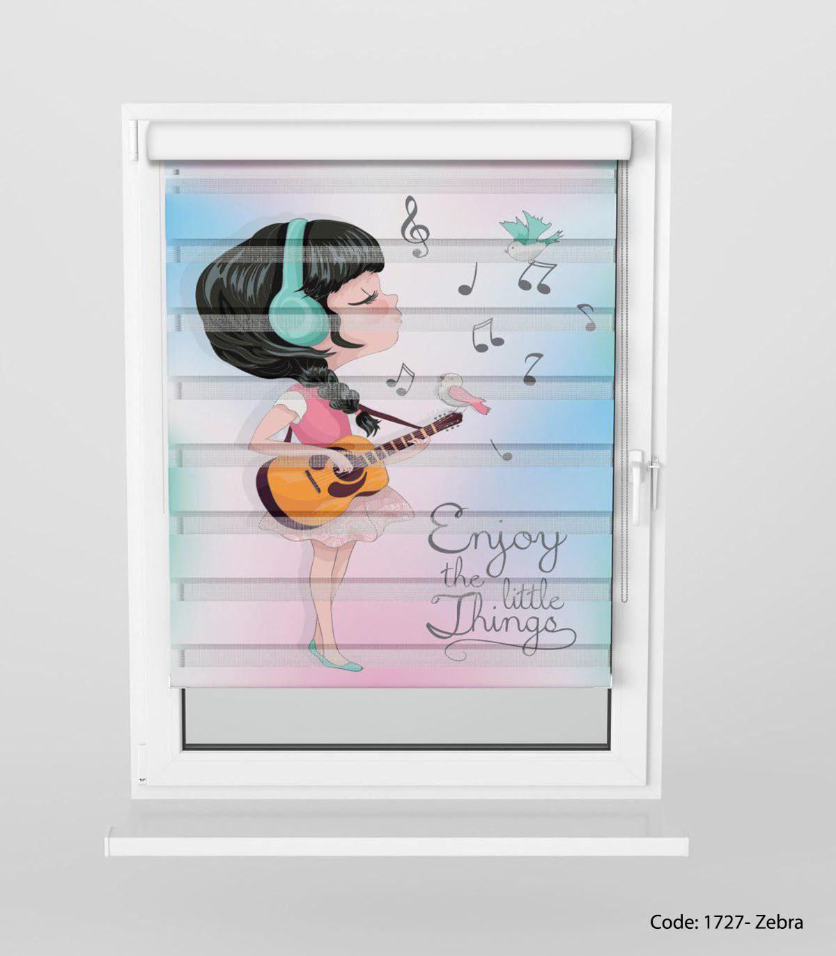 پرده زبرا اتاق کودک مدل GUITARIST