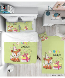 روتختی سبز کودکانه مدل BIRTHDAY