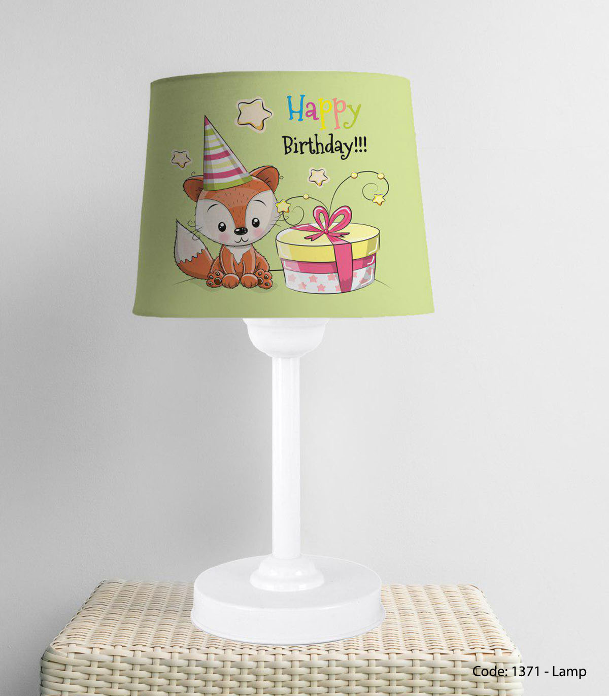 آباژور رومیزی سبز کودکانه مدل BIRTHDAY