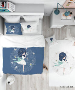 روتختی سرمه ای دخترانه مدل BLUE HAIR