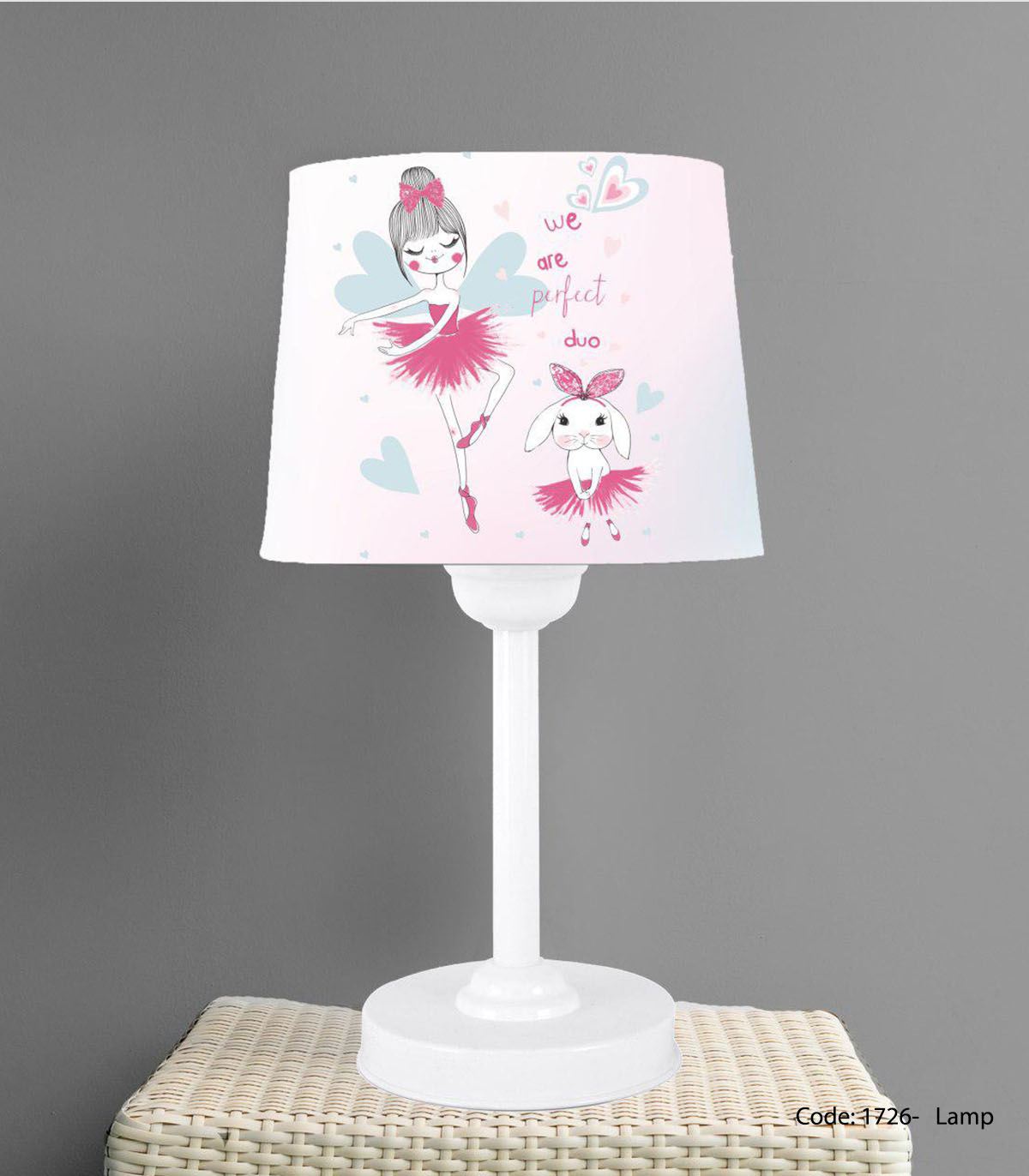 آباژور رومیزی اتاق کودک دختر مدل RABBIT