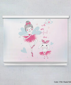 پرده شید رول اتاق کودک دختر مدل RABBIT