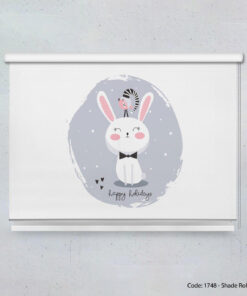 پرده شید بالارو اتاق کودک دخترانه مدل HAPPY HOLIDAY