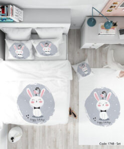 ست روتختی 4 تکه دخترانه مدل HAPPY HOLIDAY