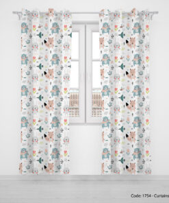 پرده پانچی اتاق کودک پسرانه مدل JUNGLE