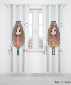 پرده پانچی دخترانه مدل MEEW